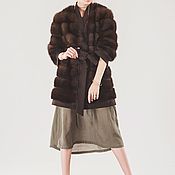 Одежда handmade. Livemaster - original item Sable on cashmere fur coat made of sable. Handmade.
