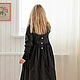 Платье бохо с запа’хом из черного хлопка MUHA-369a. Платья. MUHA (vintagechic). Ярмарка Мастеров.  Фото №4