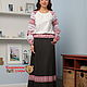 Order Skirt wool black. Slavyanskie uzory. Livemaster. . Skirts Фото №3