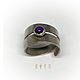 Silver ring with amethyst. Ring. BOR.N | avtorskoe serebro. Online shopping on My Livemaster.  Фото №2