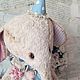 Слоник "Беппи" Серия "Шебби". Мягкие игрушки. Vintage bears Фоменко Ольга. Ярмарка Мастеров.  Фото №5