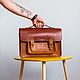Портфель из натуральной кожи Satchel 13, Портфель, Киров,  Фото №1