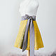 Felted mini skirt with a smell. Yellow plaid. Skirts. Nataly Kara - одежда из тонкого войлока. Интернет-магазин Ярмарка Мастеров.  Фото №2