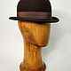 Felt bowler hat ' Chocolate'. Bowler hat. Felt Hats Shop. My Livemaster. Фото №5