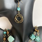 Украшения handmade. Livemaster - original item Classic turquoise earrings, stylish jewelry, a gift for a girl. Handmade.
