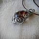 Pendant with quartz lodolite wire wrap, Pendant, Bratsk,  Фото №1