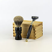 Косметика ручной работы handmade. Livemaster - original item Shaving brush set and shaving machine. Handmade.