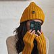 Вязаный комплект шапка и митенки. Комплекты головных уборов. MY FLOWER KNITTING. Ярмарка Мастеров.  Фото №6