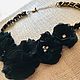 Винтаж: Колье с цветами из ткани. Колье винтажные. Тициана (boutique-magic). Интернет-магазин Ярмарка Мастеров.  Фото №2