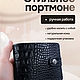 Портмоне из фактурной кожи:крокодил/кошелек для карт под крокодила, Портмоне, Глазов,  Фото №1