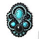 Order A beaded brooch turquoise. Beads Ideas. Livemaster. . Brooches Фото №3