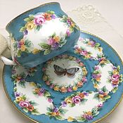 Посуда handmade. Livemaster - original item Painted porcelain. A couple of tea 