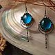 Amber Drop earrings (blue) (e-009-01). Earrings. #Ofel_way. Online shopping on My Livemaster.  Фото №2