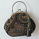 Order Women's leather bag BLACK and GOLD PAISLEY-2.A bag with a clasp. Irina Vladi. Livemaster. . Clasp Bag Фото №3