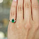 2.47tcw Colombian Emerald & Trillion Cut Diamond Engagement Ring 14k,. Rings. JR Colombian Emeralds (JRemeralds). My Livemaster. Фото №4