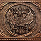 Backgammon carved 'Coat of Arms of Russia' medium 50, Harutyunyan. Backgammon and checkers. H-Present more, than a gift!. Online shopping on My Livemaster.  Фото №2