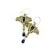 'Art Nouveau' earrings brass with lapis lazuli and pearls. Earrings. Liza K (Lizaveta1). Online shopping on My Livemaster.  Фото №2