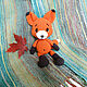 Little fox Ginger Soft toy fox Little fox Red Fox. Stuffed Toys. Вязаные игрушки - Ольга (knitlandiya). My Livemaster. Фото №6