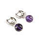 Earrings with amethyst and cubic zirconia, silver amethyst earrings. Earrings. Irina Moro. My Livemaster. Фото №4