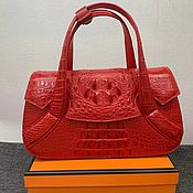 Сумки и аксессуары handmade. Livemaster - original item Classic handbag, made of embossed part, genuine crocodile leather.. Handmade.