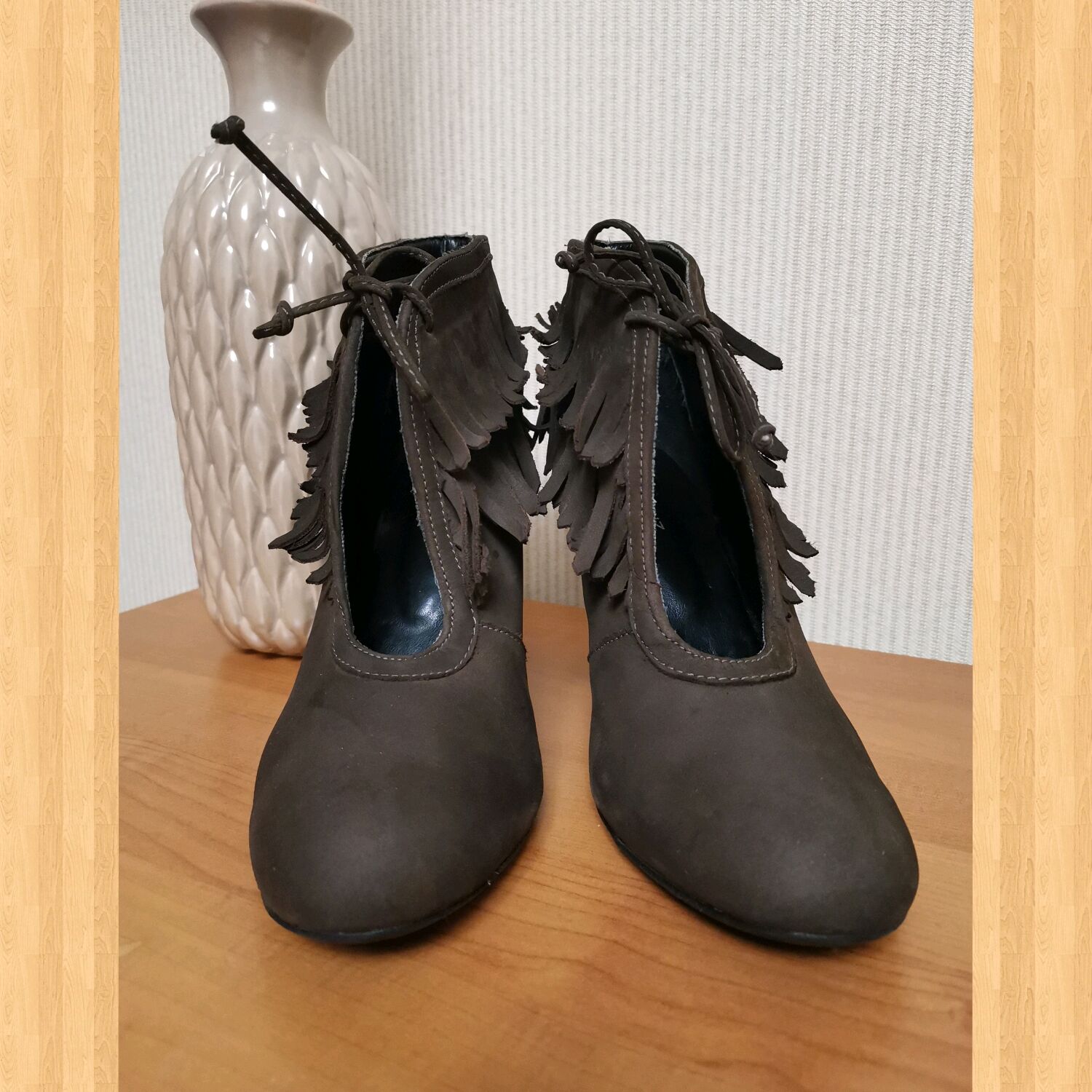 Винтаж: Shoe biz Copenhagen ботильоны из натурального нубука 37 р ...