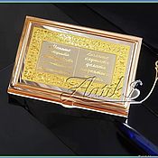 Канцелярские товары handmade. Livemaster - original item Business card holder men`s metal z156. Handmade.