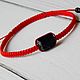 Tibetan style bracelet Red thread with black tourmaline. Bracelet thread. The star of Siberia. Online shopping on My Livemaster.  Фото №2