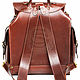 Leather backpack 'Grunt' brown. Backpacks. Russian leather Guild. My Livemaster. Фото №6
