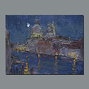 Картины и панно handmade. Livemaster - original item Night over Venice. Oil painting. Handmade.