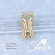Шаз111 Швензы с фианитами "Волны". Родированная фурнитура. Швензы. Shatonshop. Ярмарка Мастеров.  Фото №4