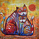 Картина из шерсти Мартовские коты, Картины, Железногорск,  Фото №1