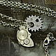 Steampunk 'Gear' pendant (watch movement chain, pendant), Subculture decorations, Saratov,  Фото №1