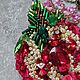 Брошь из бисера красная Гранат. Брошь-булавка. Жу_Жу_Бижу Украшения ручной работы (ju-ju-bijoux). Интернет-магазин Ярмарка Мастеров.  Фото №2