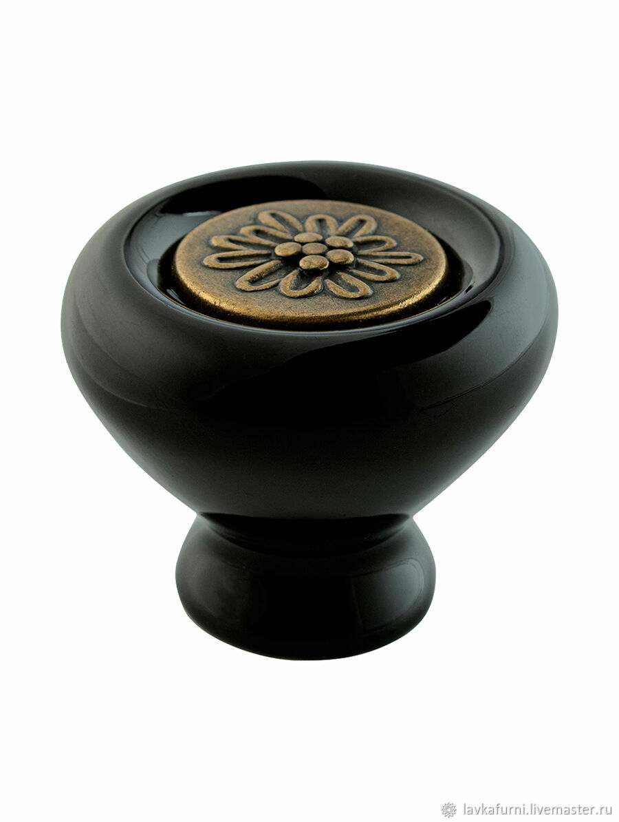 Мебельная ручка кнопка керамика