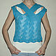 Openwork turquoise top. Tops. Imoda. Online shopping on My Livemaster.  Фото №2