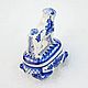 Order Jewelry box porcelain gzhel with a pug dog on the lid. Moscow Kerry (porcelaindogs). Livemaster. . Figurine Фото №3