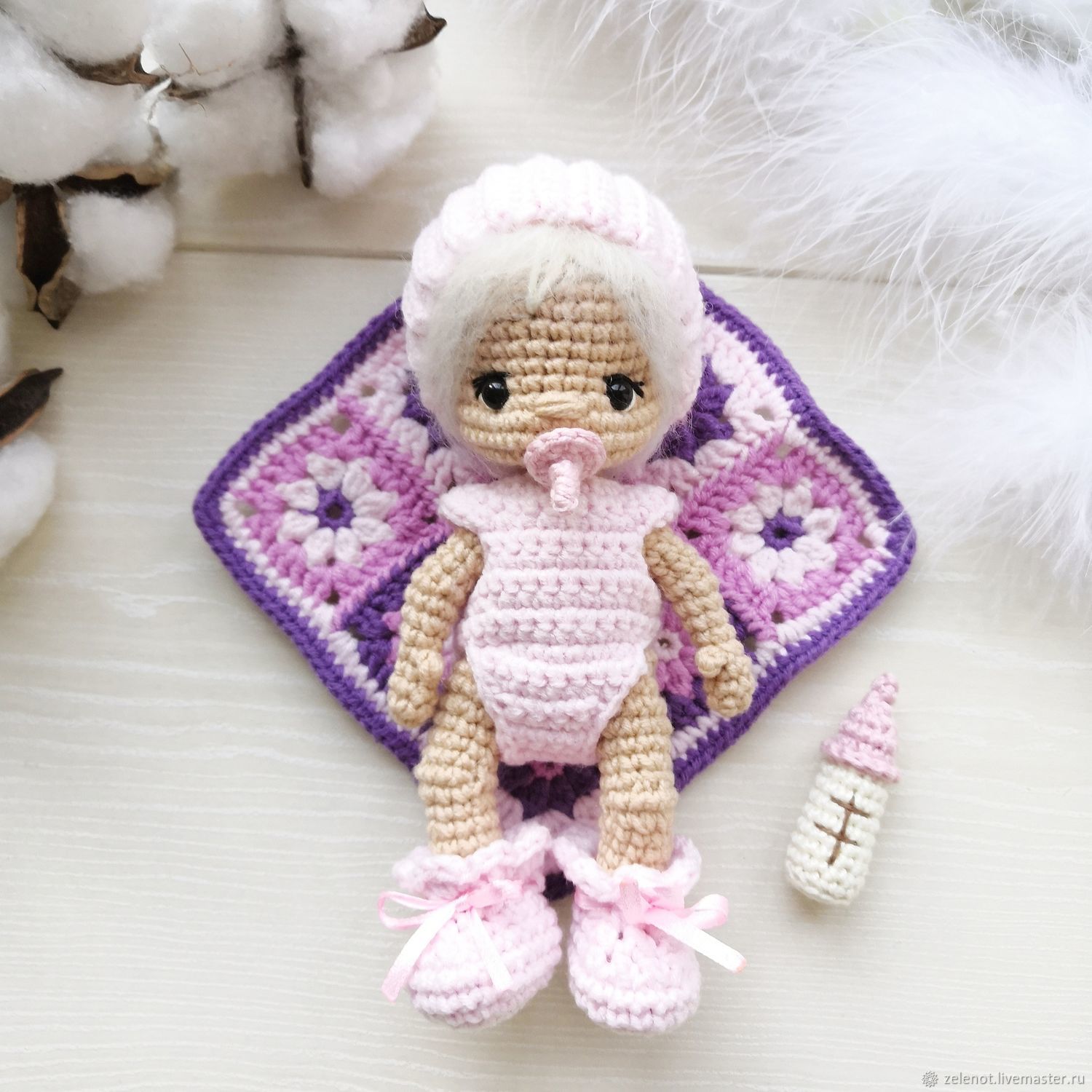 Куколка Малышка с комплектом одежды, Амигуруми куклы и игрушки, Выборг,  Фото №1