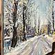 Snow-covered streets oil on canvas 30-30 cm. Pictures. Chistiakov Vsevolod (chistiakov-art). Online shopping on My Livemaster.  Фото №2