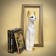 White Cat: author's painting. Figurines. Creative workshop Cheerful porcelain. My Livemaster. Фото №6