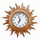Часы настенные из дуба "Солнце", Часы классические, Новочеркасск,  Фото №1