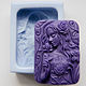 Silicone mold for soap 'Girl and flowers 2', Form, Shahty,  Фото №1