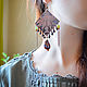 Large copper earrings 'Thistle', serpentine, chrysolite, jasper. Earrings. Strangell Jewelry. My Livemaster. Фото №6