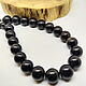 Obsidian beads Starry Night 54 cm. Beads2. Selberiya shop. My Livemaster. Фото №6