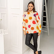 Одежда handmade. Livemaster - original item Shirt with print polka dots. Handmade.