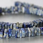 Материалы для творчества handmade. Livemaster - original item Natural LAPIS LAZULI chips 5h1mm No№137. Handmade.