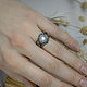 Оригинальное серебряное кольцо с лунным камнем "Тайга". Перстень. Chakruna. Ярмарка Мастеров.  Фото №5