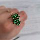 Серебряное кольцо с изумрудами "Emerald Flower". Кольца. Charisme. Ярмарка Мастеров.  Фото №4