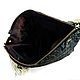 Bag ladies black suede 'Eastern Palace',Paisley,cucumber. Classic Bag. Handbags genuine leather handmade. My Livemaster. Фото №4