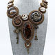 Колье -Steampunk "Only time". Колье. InnaLazarevaDesign. Ярмарка Мастеров.  Фото №6