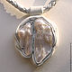 Pendant mother of Pearl in Leather, Pendants, Moscow,  Фото №1